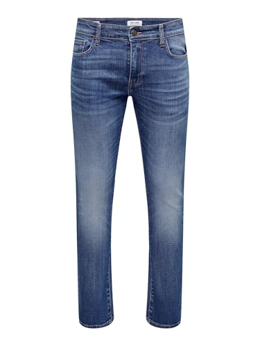 Only & Sons Jeans Slim Fit Uomo Blu Denim Zip