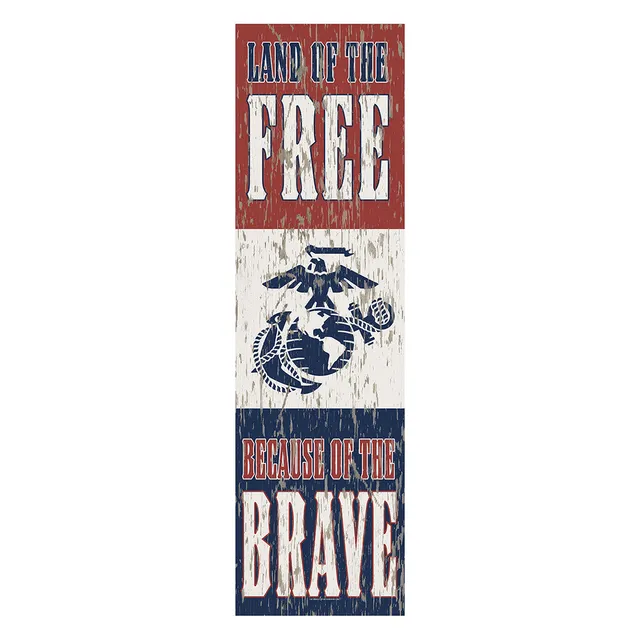 7.62 Design Land of the Free targa PVC 25x89 cm USMC