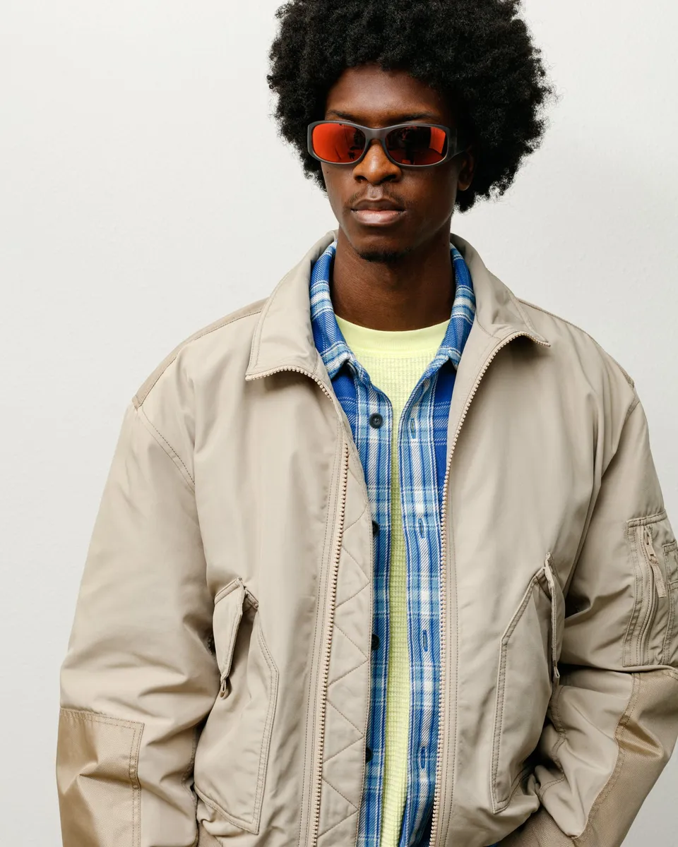 Stussy Mikey Sunglasses Occhiali Frost Smoke Lente Rossa