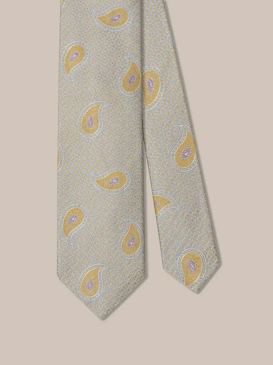Robert Talbott Robert Pine Geo Jacquard cravatta oro REG