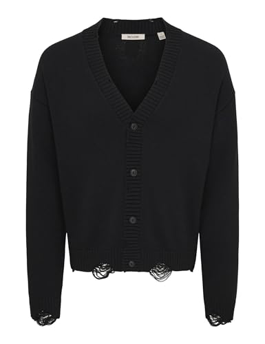Only & Sons Onstune Cardigan Uomo Nero Crop con Bottoni
