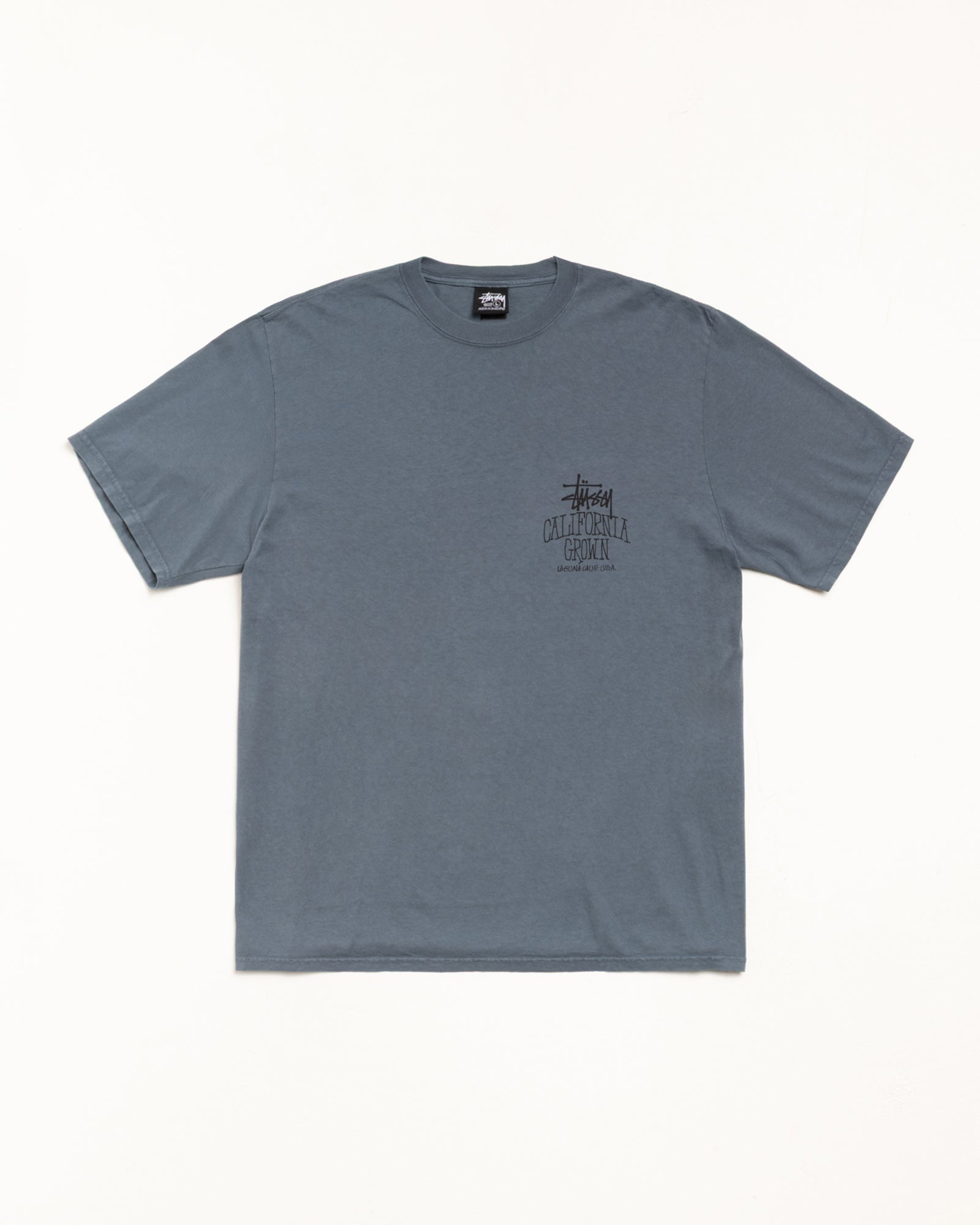 Stussy Cali Grown Tee t-shirt navy cotone 220gsm stampa