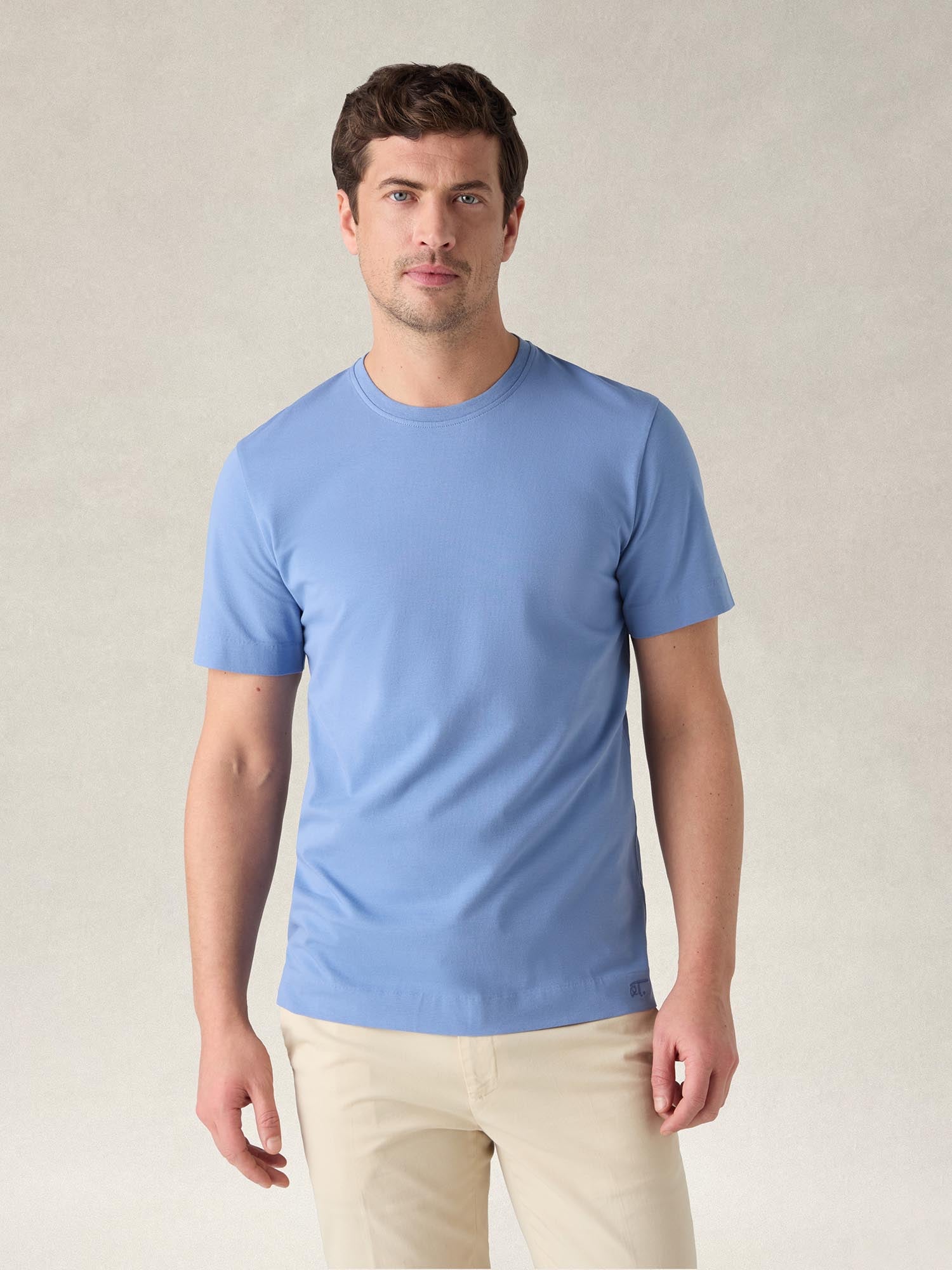 Robert Talbott Dean T-Shirt Cotone Blu L