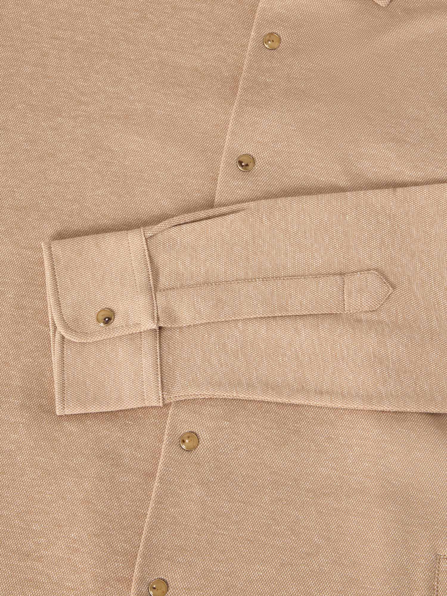 Robert Talbott Walter camicia cotone cashmere cammello
