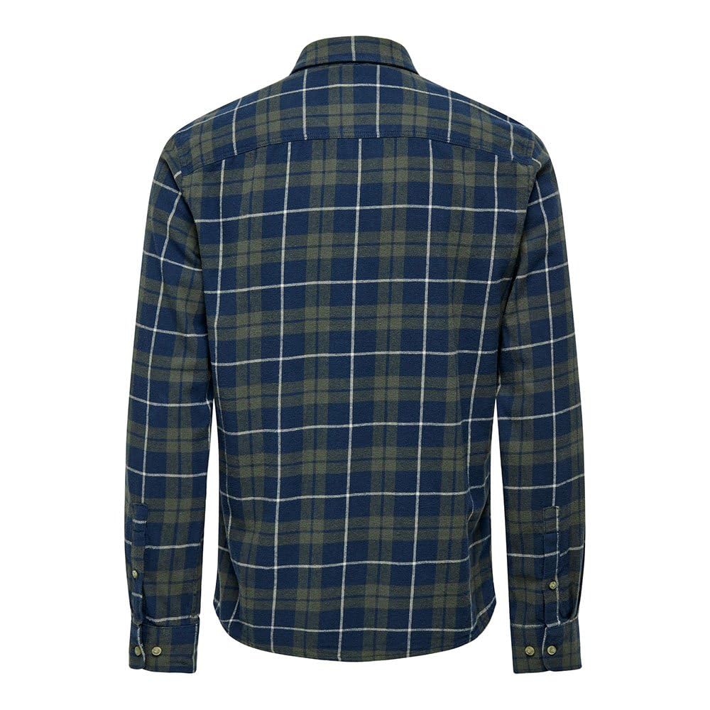 Only & Sons Onsral LS camicia slim a quadri uomo