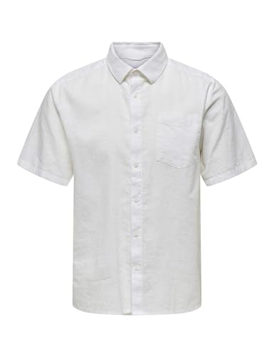 ONLY & SONS Onscaiden camicia maniche corte uomo Bianco L