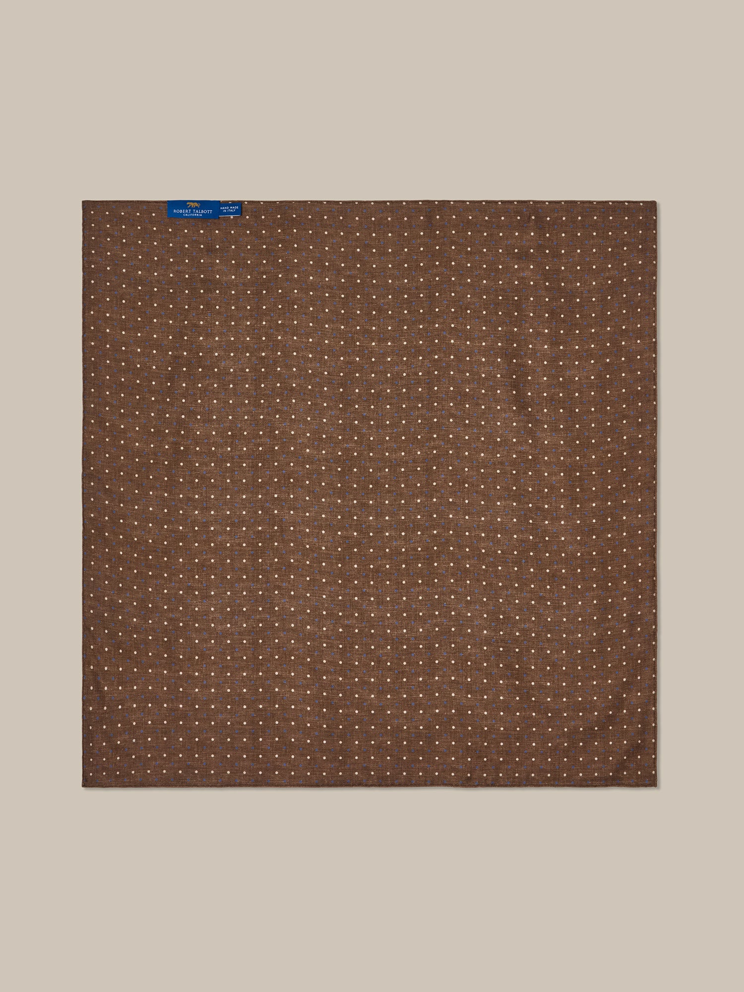 Robert Talbott Harmon Foulard Brown/Blue seta
