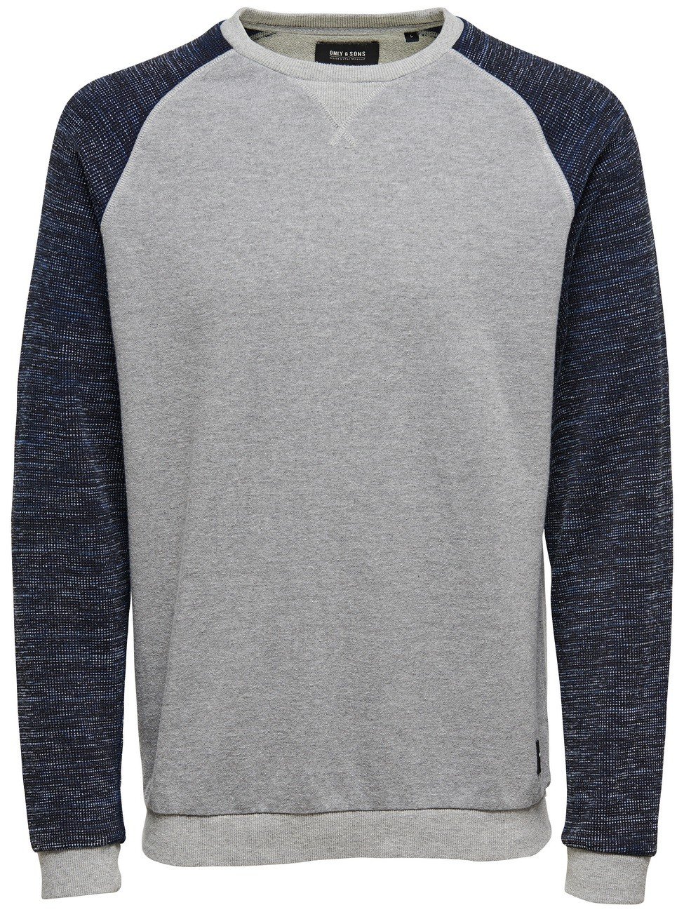 ONLY & SONS Felpa Uomo Grigio Chiaro Melange XXL