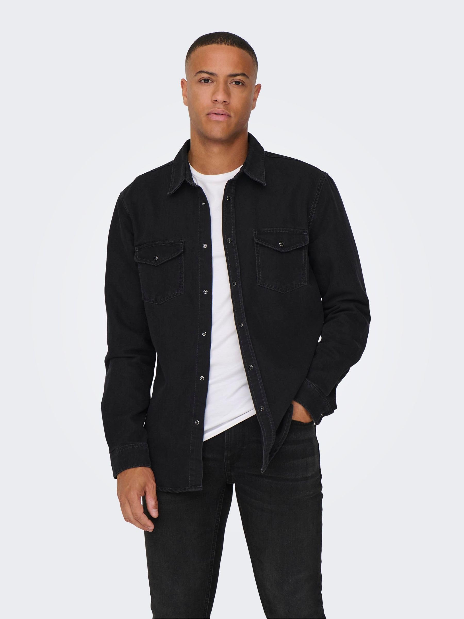 ONLY & SONS ONSBANE Camicia Uomo L Denim