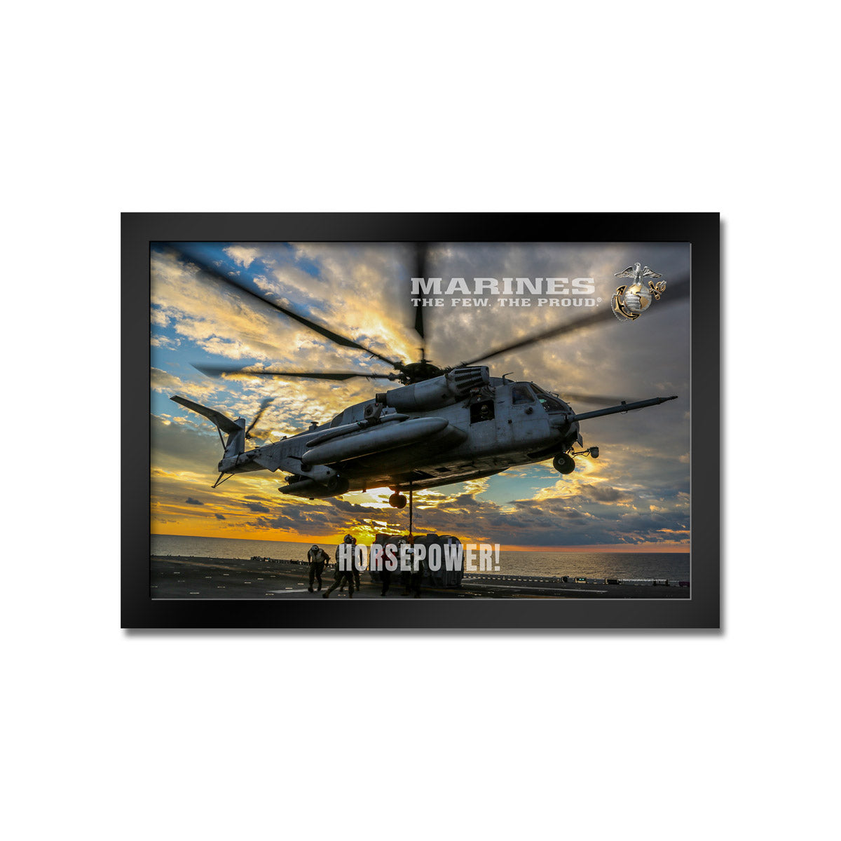 7.62 Design CH-53E stampa incorniciata 14x20 elicottero USMC