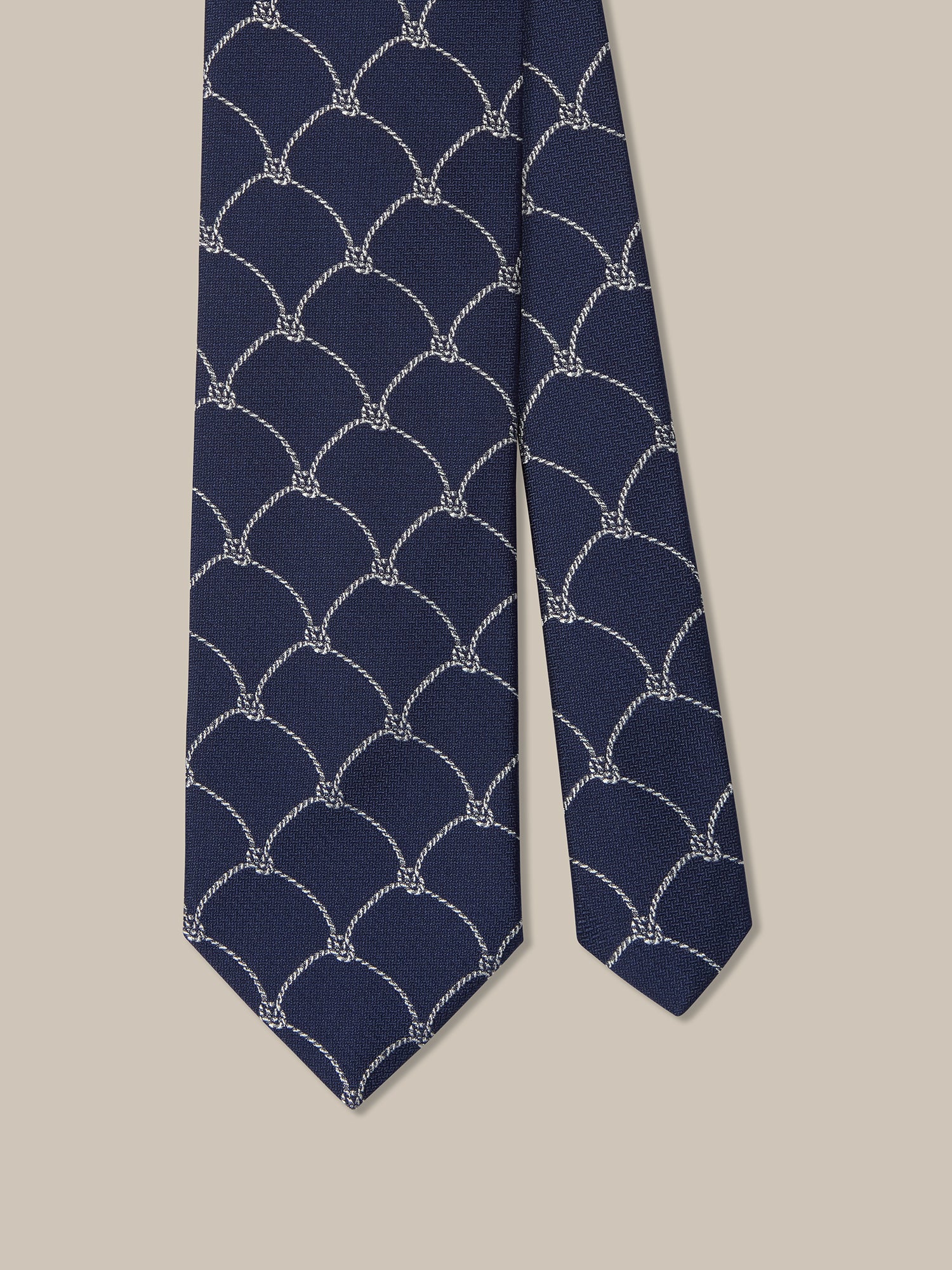 Robert Talbott Robert Net Rope Cravatta Seta Blu