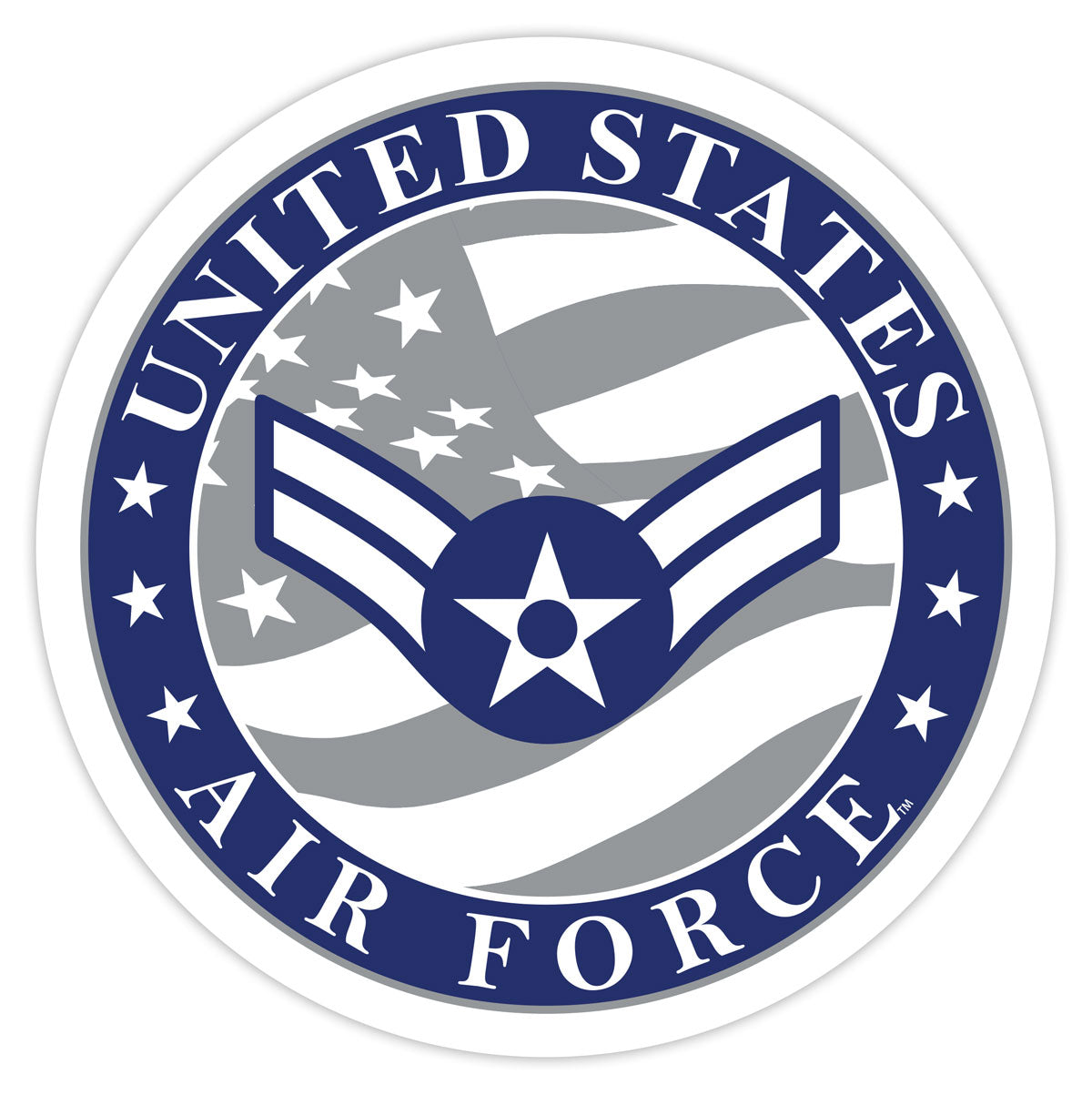7.62 Design USAF E-3 Airman decal rotonda 9 cm