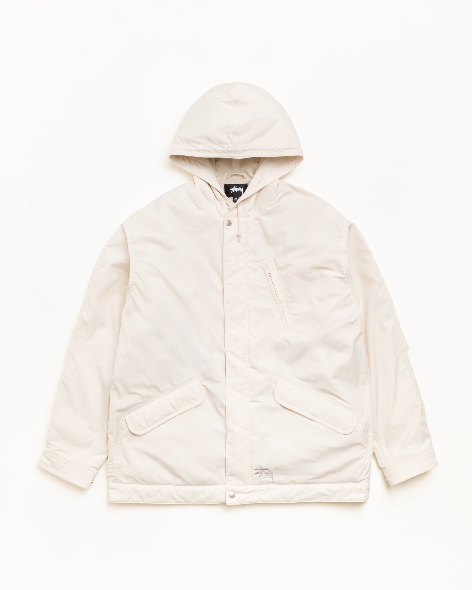 Stussy Flight Parka Giubbotto Bone Nylon Impermeabile