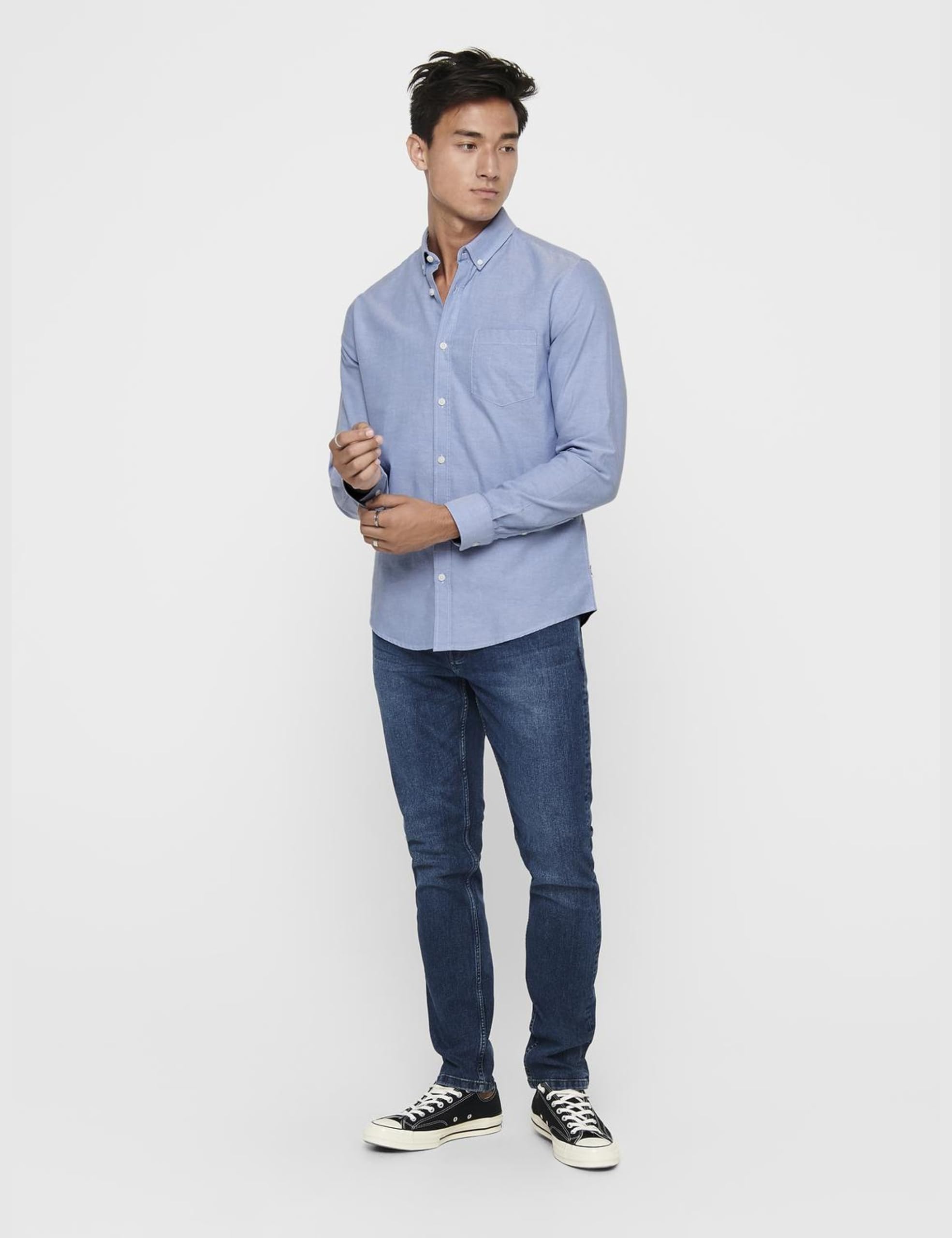 ONLY & SONS Onsalvaro Camicia Oxford Uomo Manica Lunga
