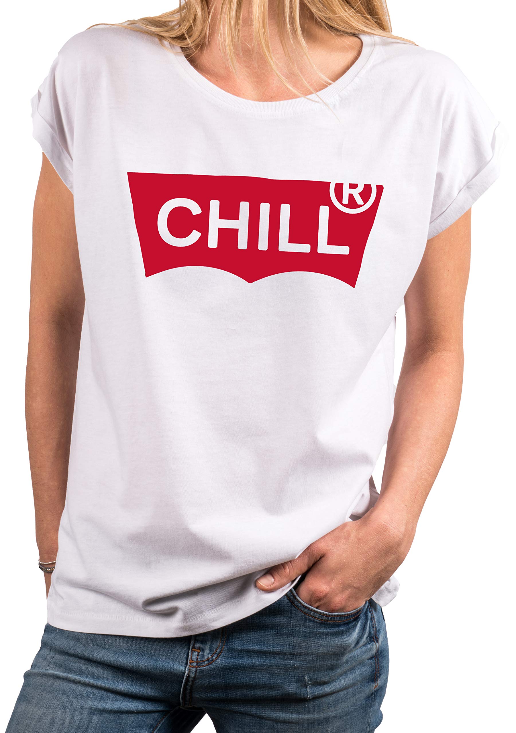 MAKAYA T-Shirt Donna Chill Maglietta M Nera Cotone
