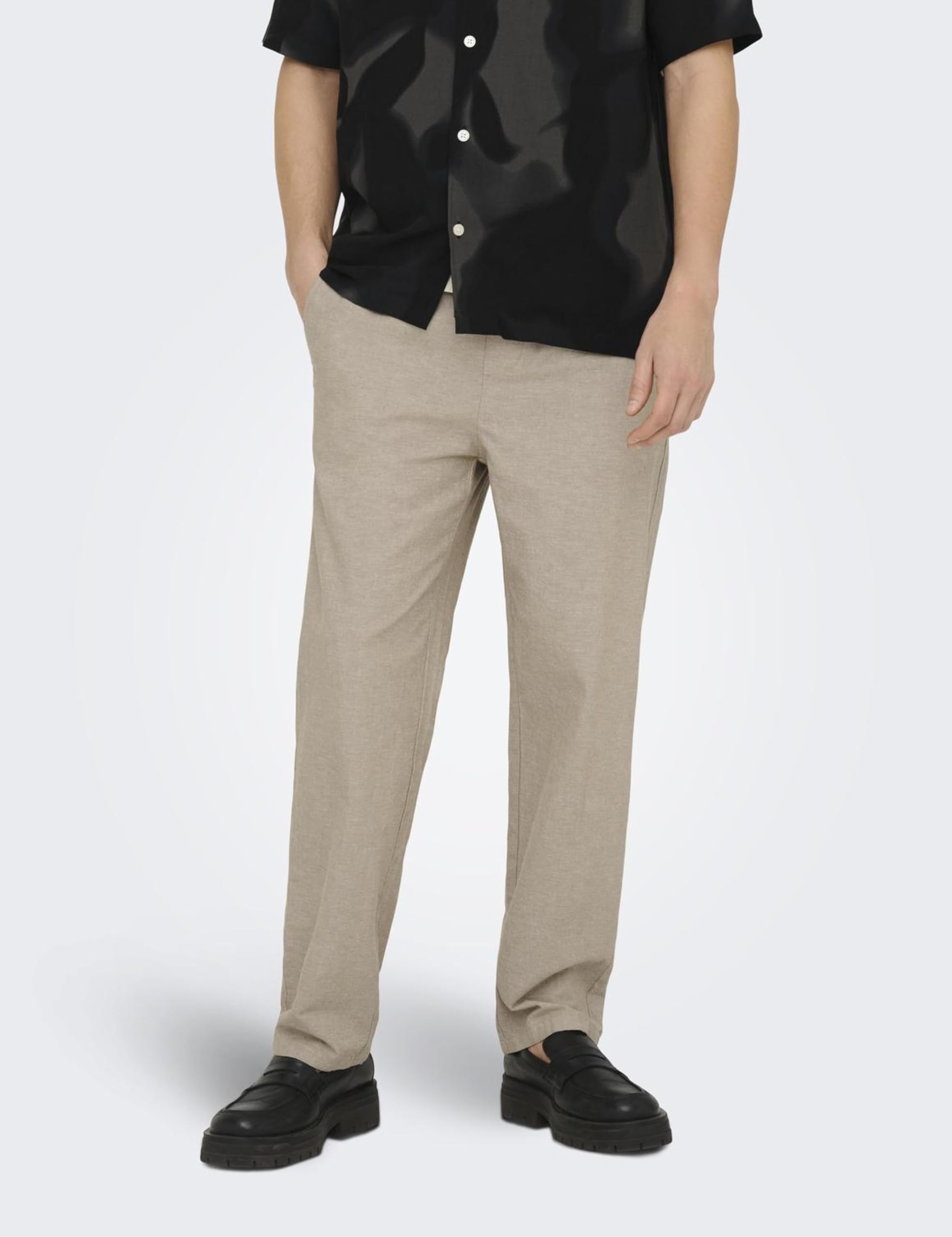 ONLY & SONS ONSSINUS Pantaloni Uomo Loose Fit Nero