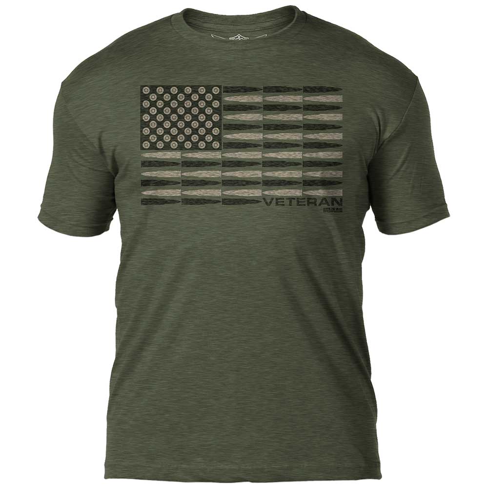7.62 Design Veteran Bullet Flag t-shirt verde militare L