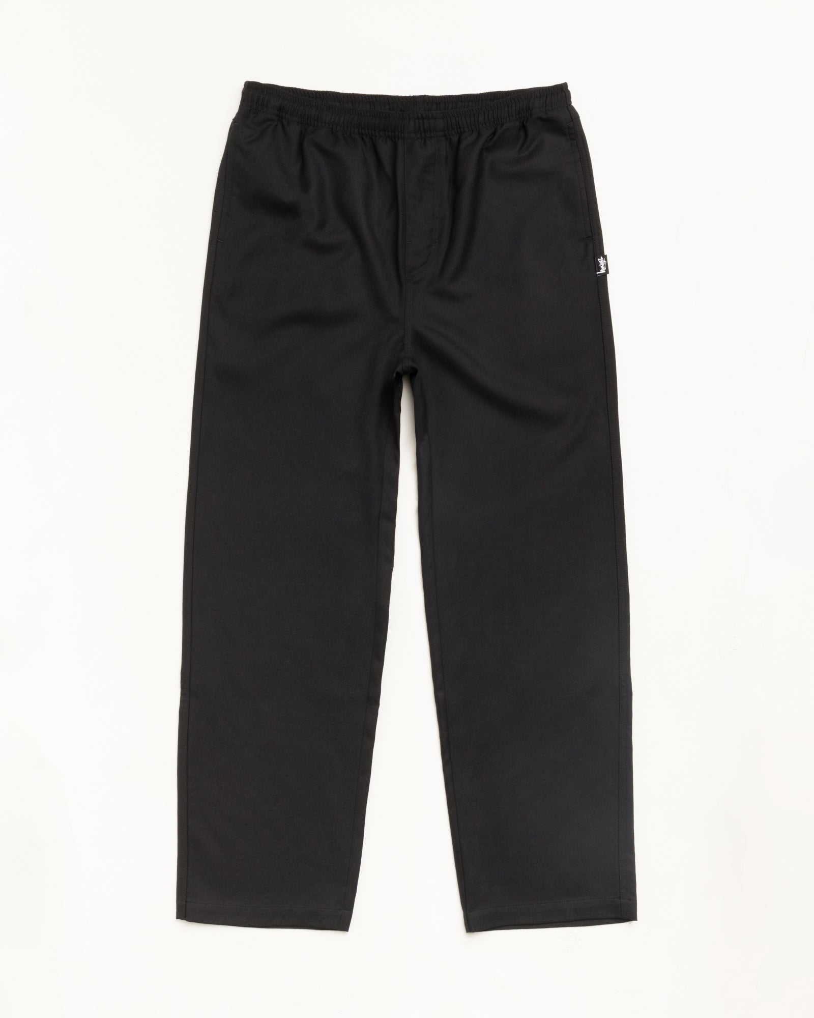 Stussy Wool Beach pantalone nero lana relaxed