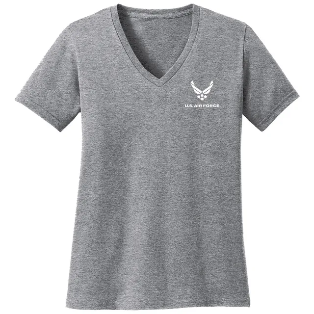 7.62 Design Air Force maglietta donna scollo V blu navy cotone