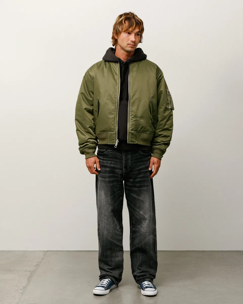 Stussy Built Reversible Bomber giacca bomber olive nylon idrorepellente