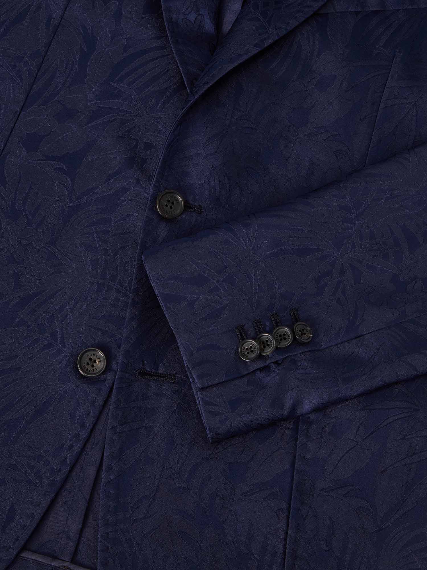 Robert Talbott Wright Blazer Seta Blu Notte 42