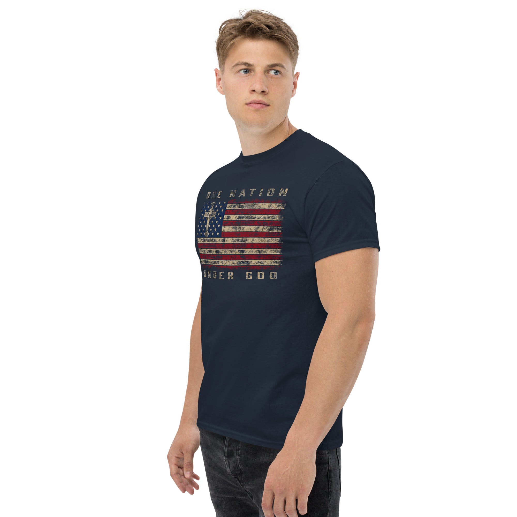 7.62 Design One Nation Under God T-Shirt Nero Cotone