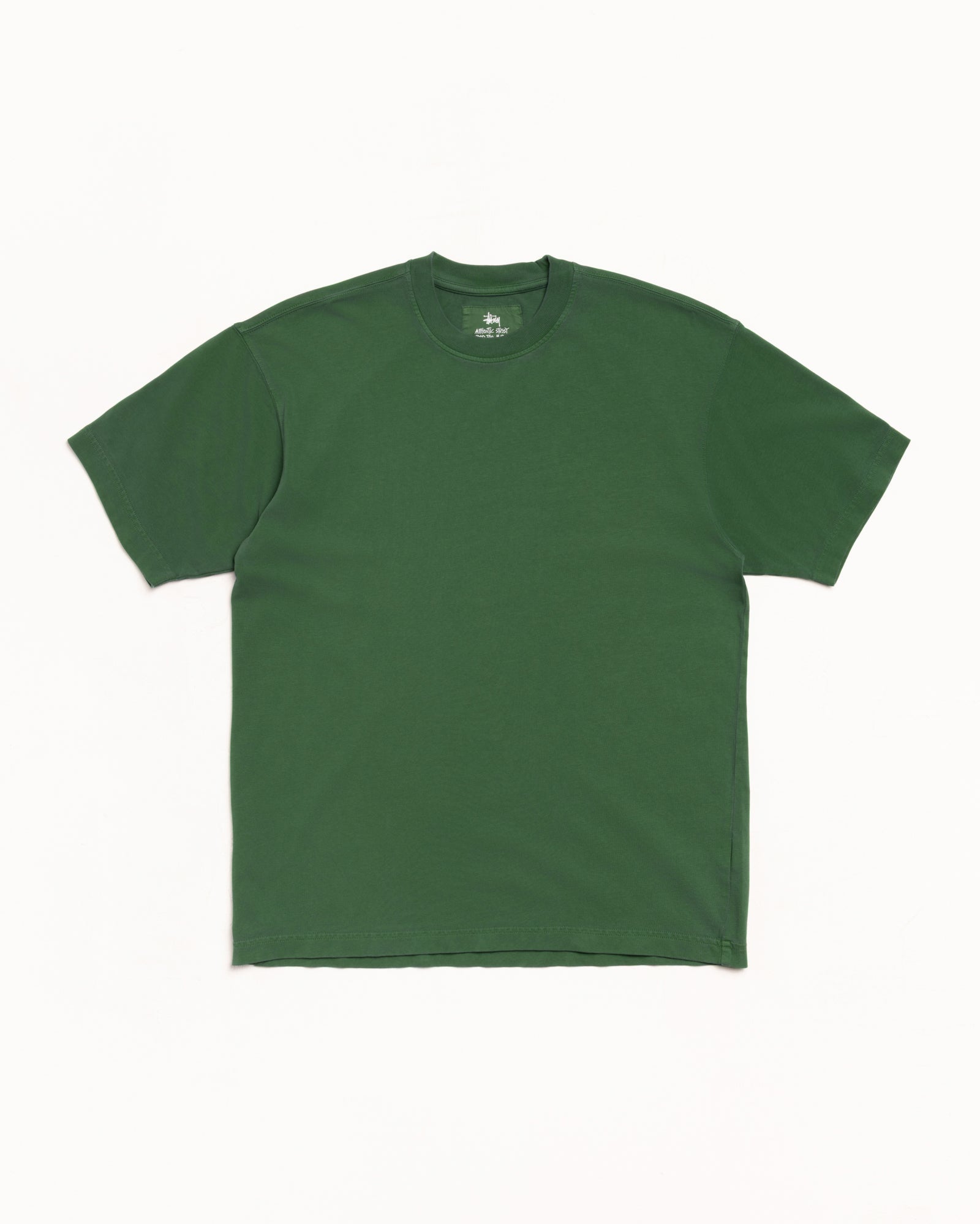 Stussy Garment Dyed maglietta verde cotone 260 gsm