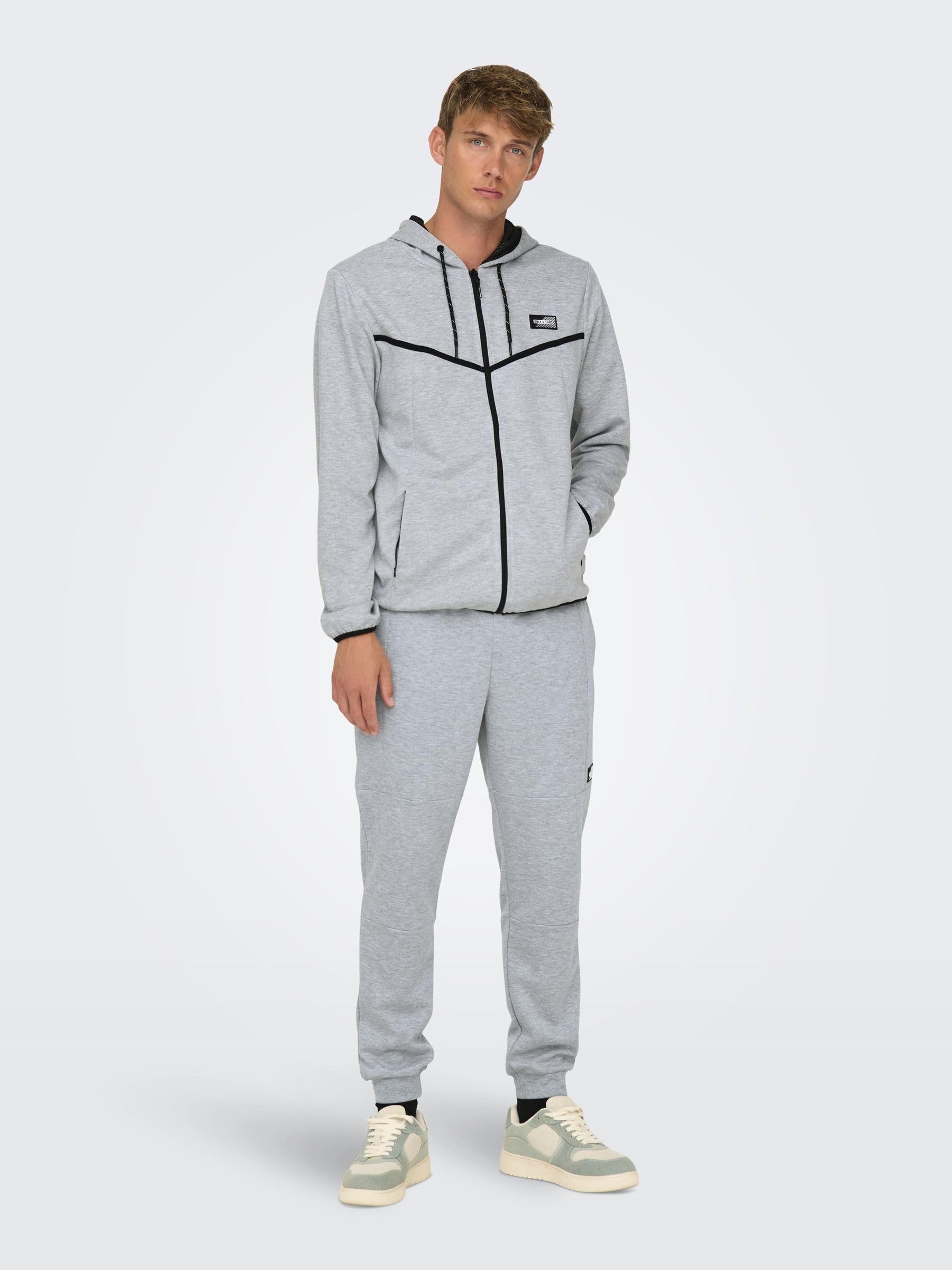 Only & Sons Onsliam Reg Felpa con Cappuccio XXL Nero Cotone