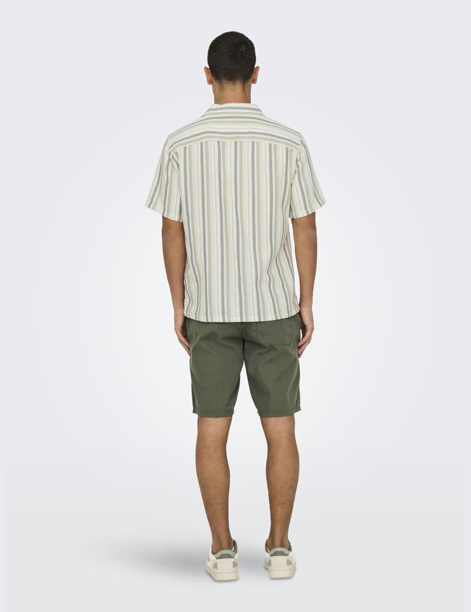 ONLY & SONS Onstrev Life Camicia Righe Maniche Corte S