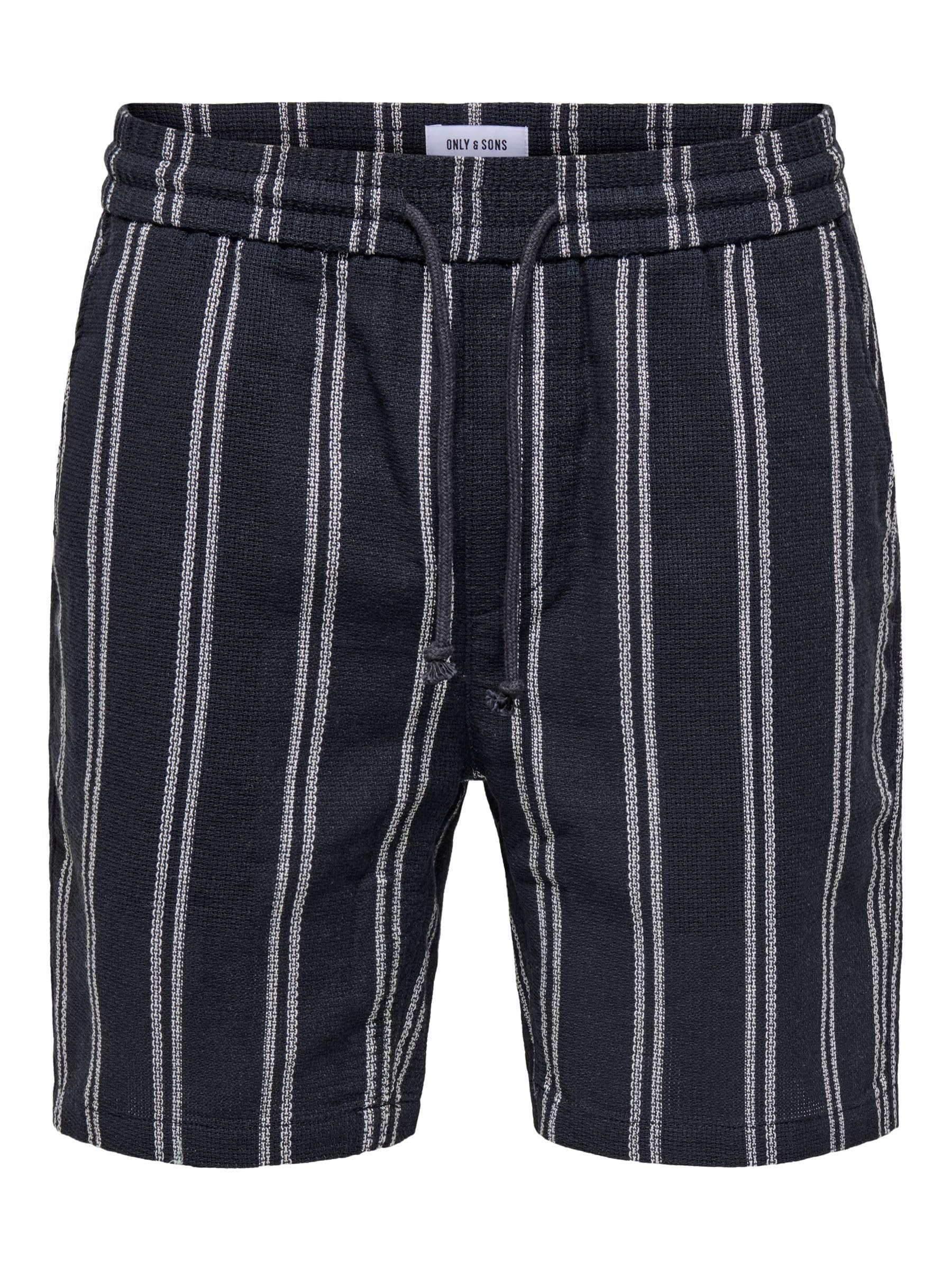 ONLY & SONS Onstrev Life Reg Struc Stripe Shorts Uomo a Righe
