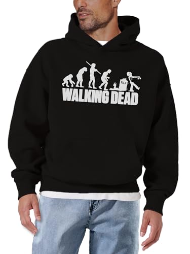 Makaya Felpa Uomo Zombie Evolution Cappuccio M Nera