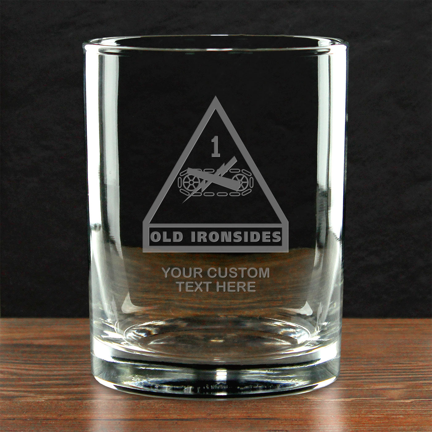 7.62 Design Bicchiere Whisky Army Logo 14oz Vetro Inciso