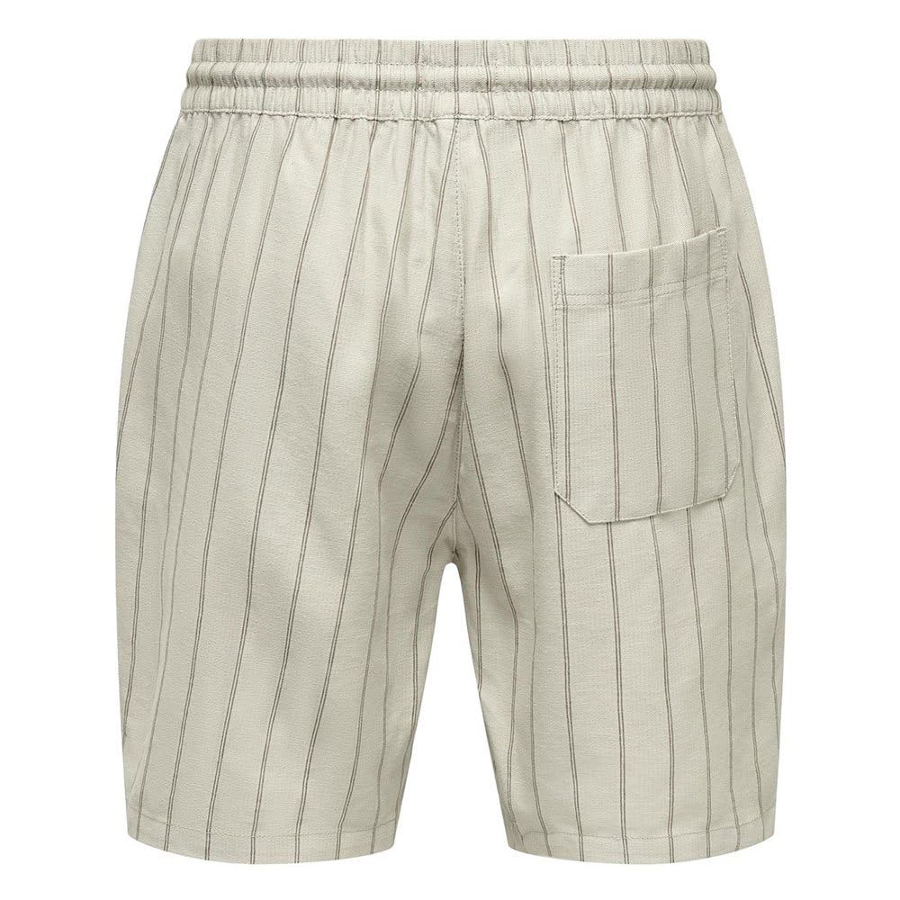 ONLY & SONS TEL Stripe 0139 pantaloncini M cotone lino