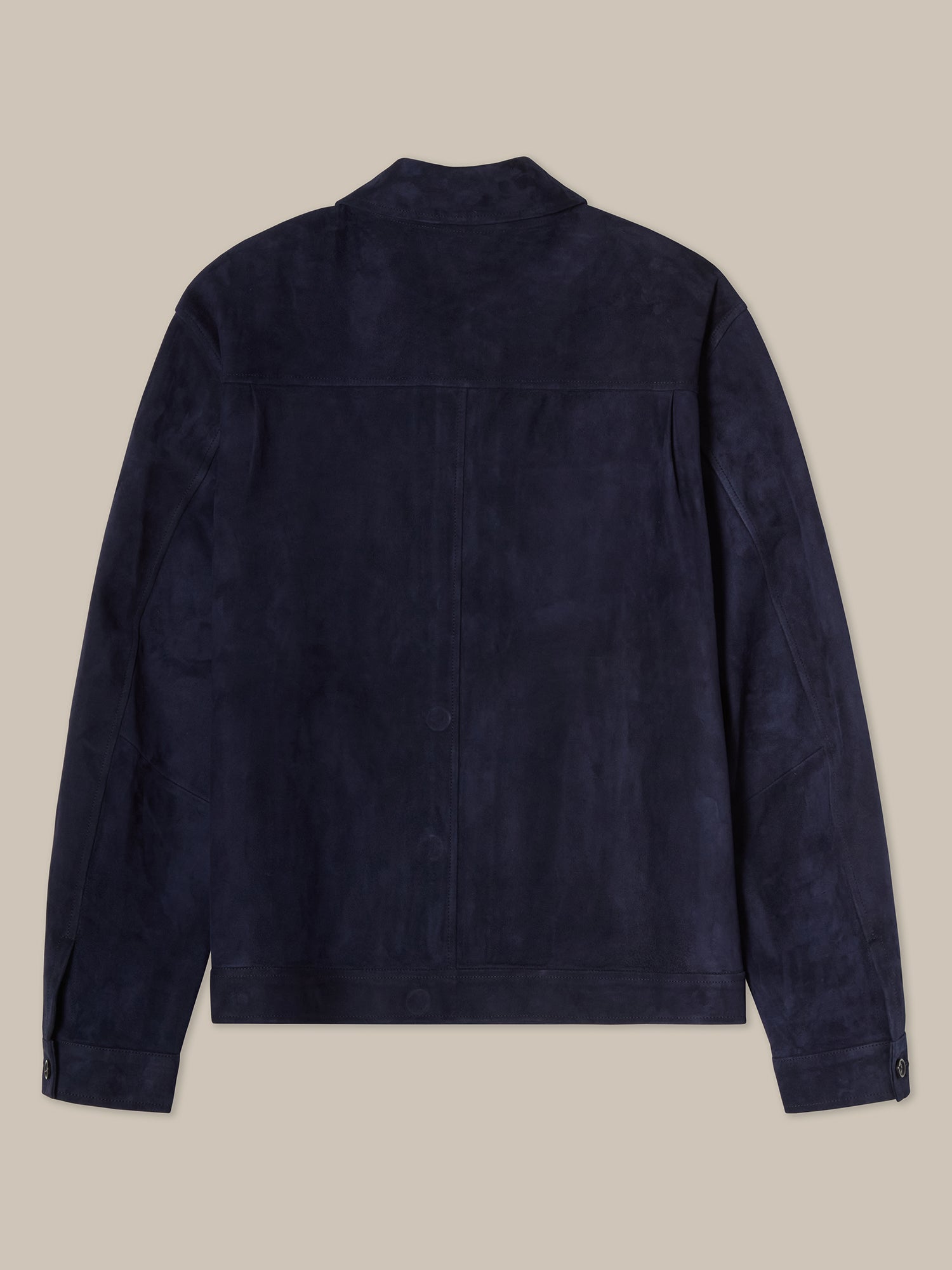 Robert Talbott Smith Giacca Pelle Blu Trucker