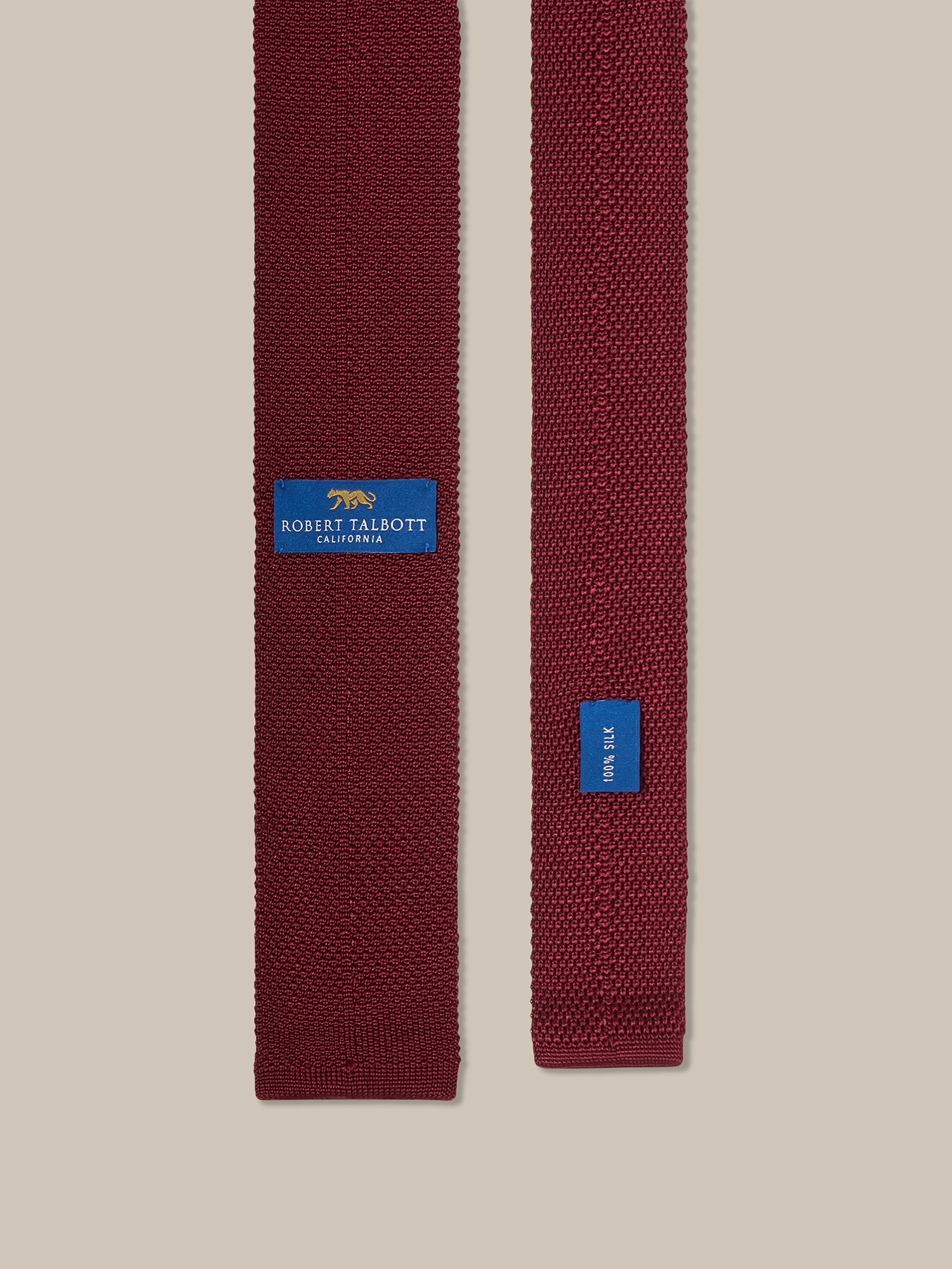 Robert Talbott Redford cravatta knit seta wine