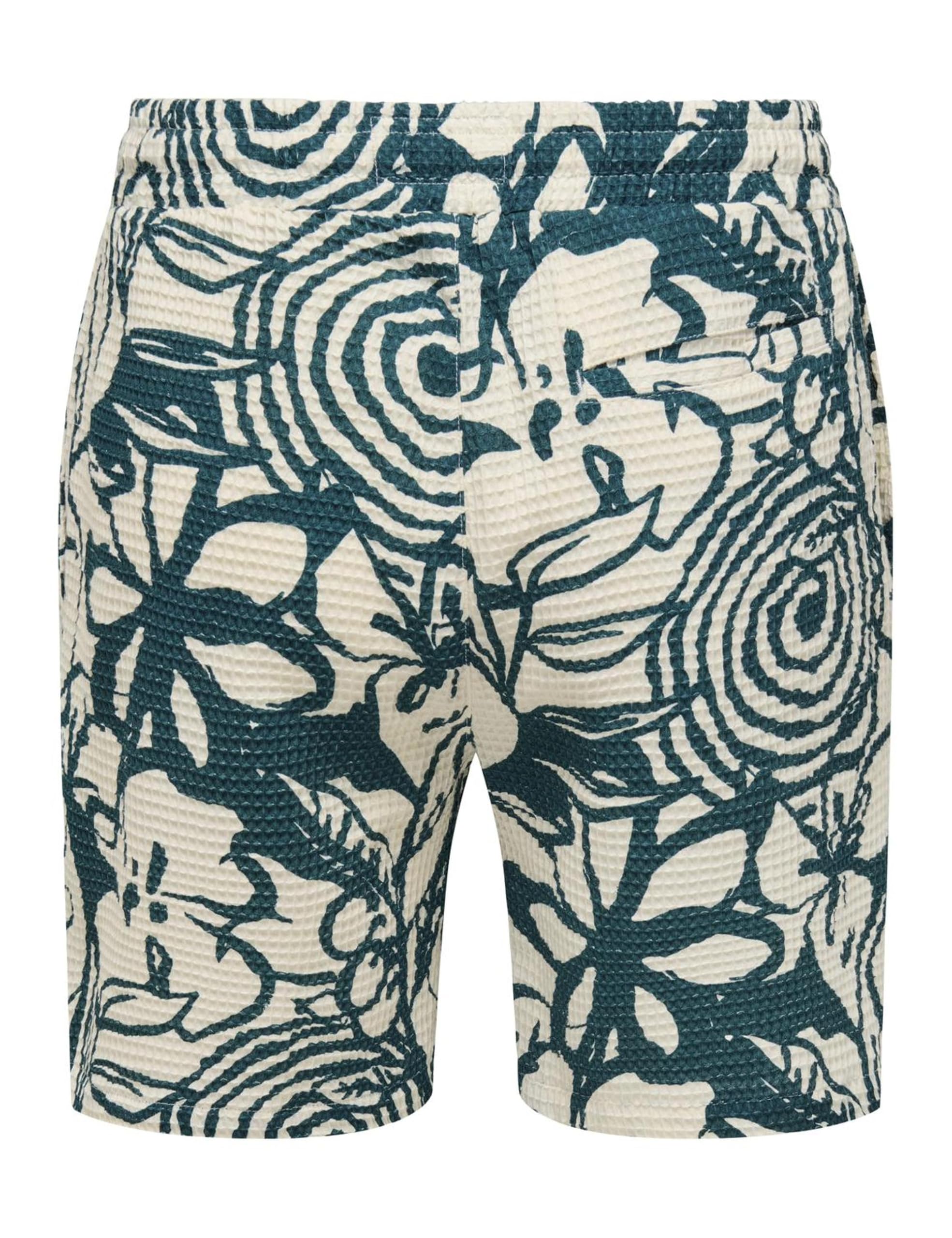 Only & Sons Onstel Savier Pantaloncini uomo XL bianco waffle