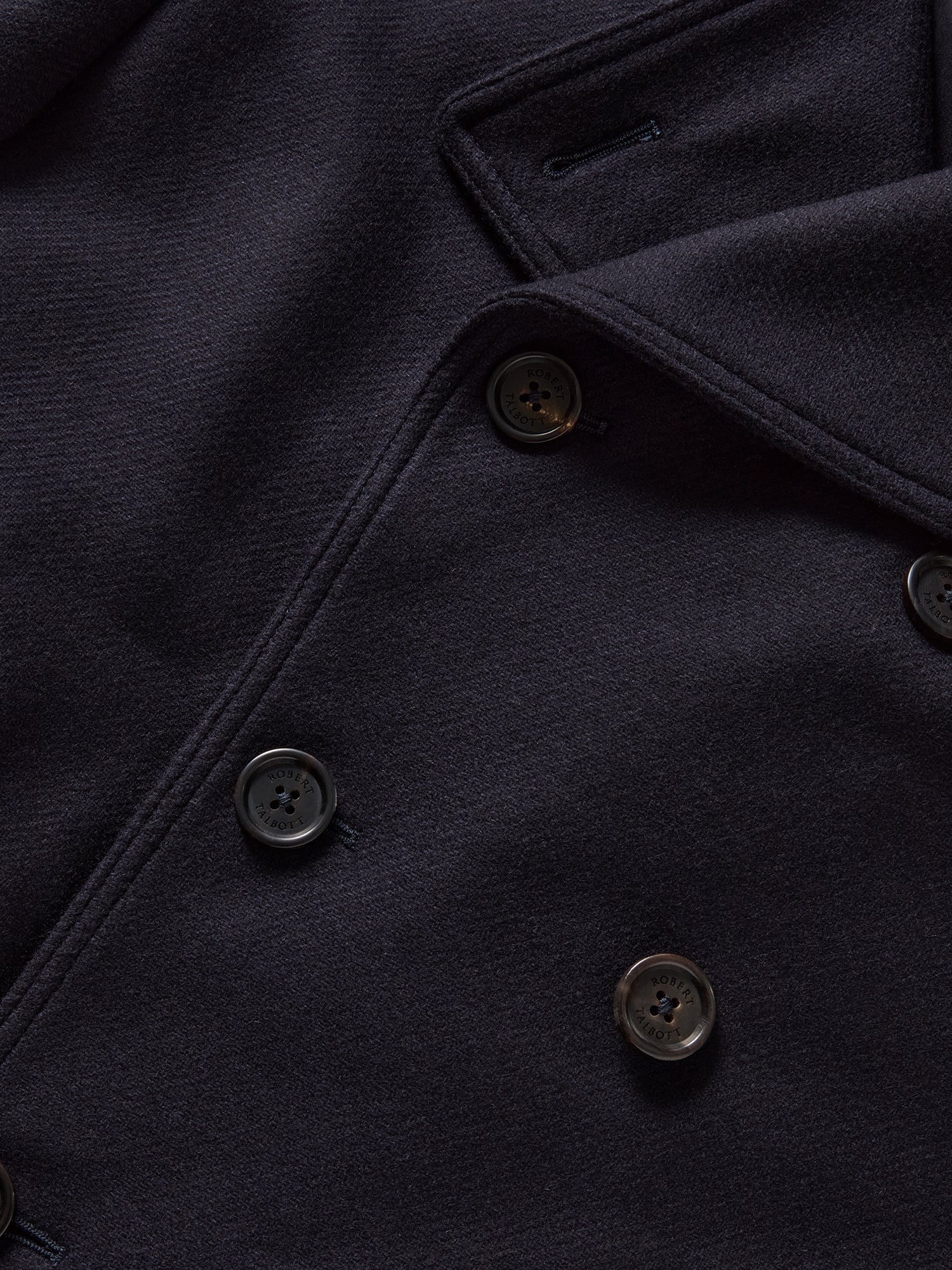 Robert Talbott Curtis Peacoat Lana Blu L