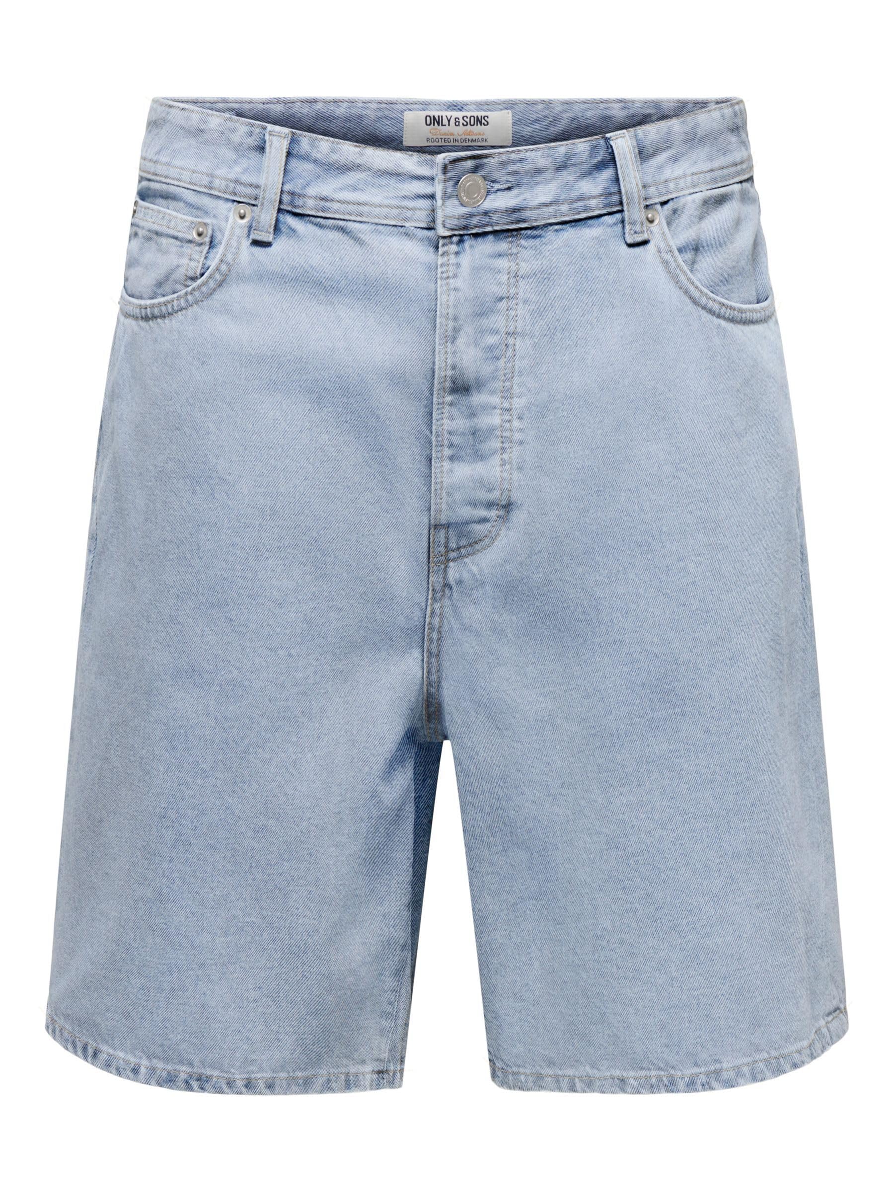 Only & Sons Onsfade Pim Shorts Pantaloncini Denim Blu Medio M