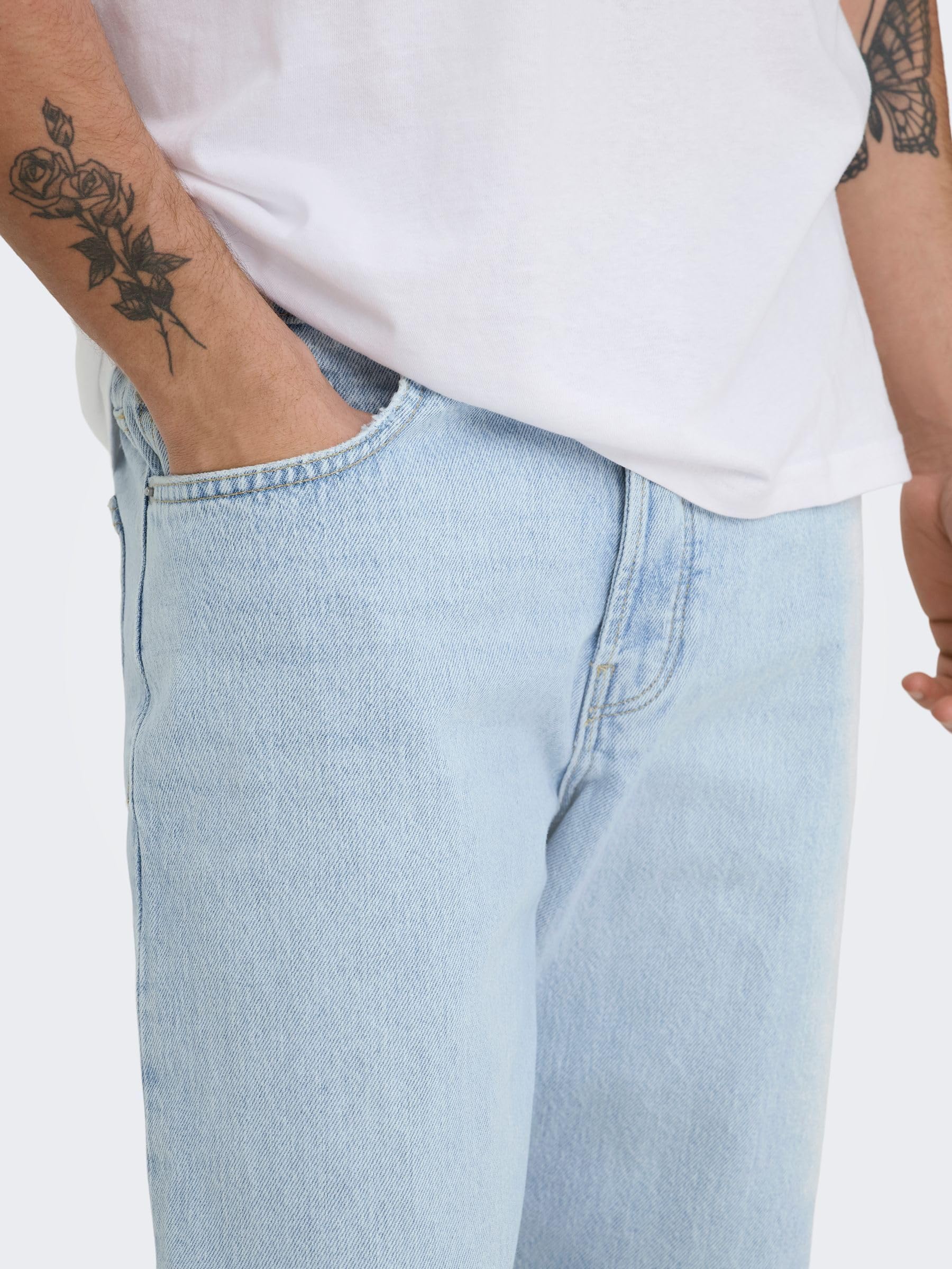ONLY & SONS Onsedge jeans uomo dritti vita media cotone