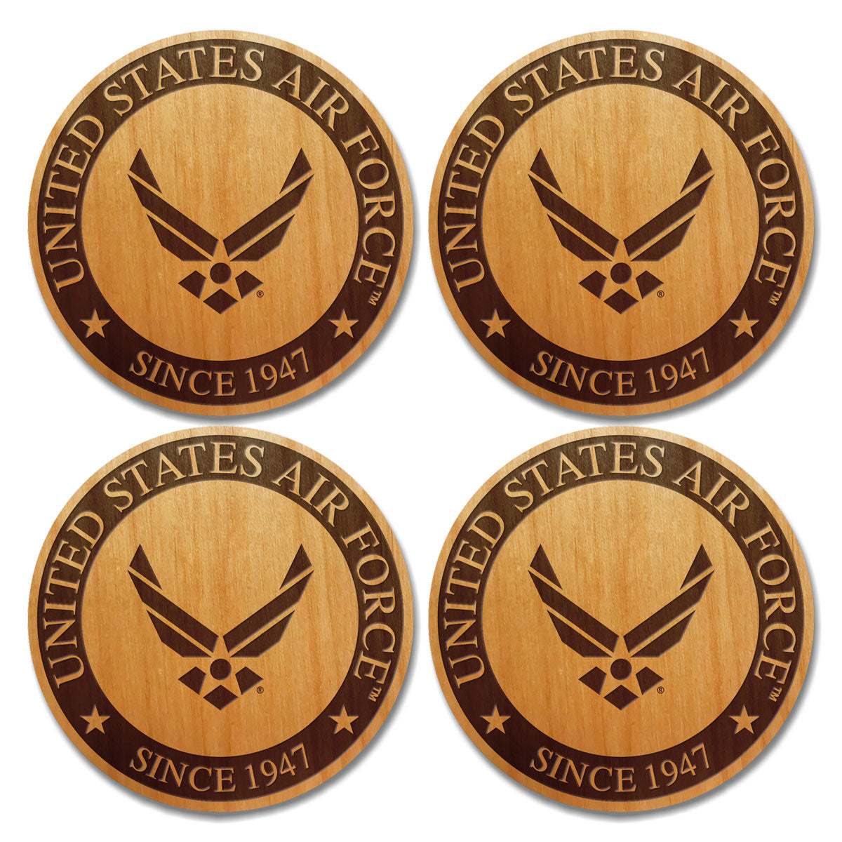 7.62 Design U.S. Air Force set 4 sottobicchieri legno