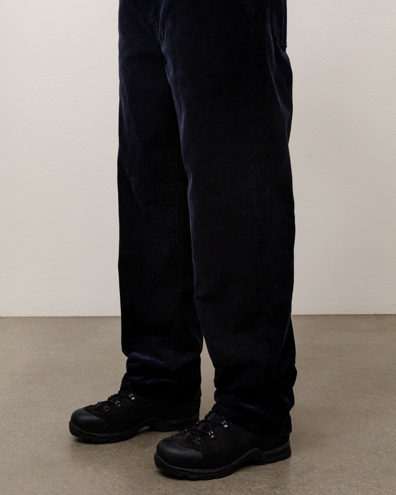 Stussy New Classic Pant Corduroy pantaloni navy cotone
