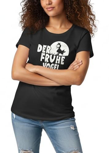 MAKAYA T-Shirt Donna Early Bird Scritta Cotone L