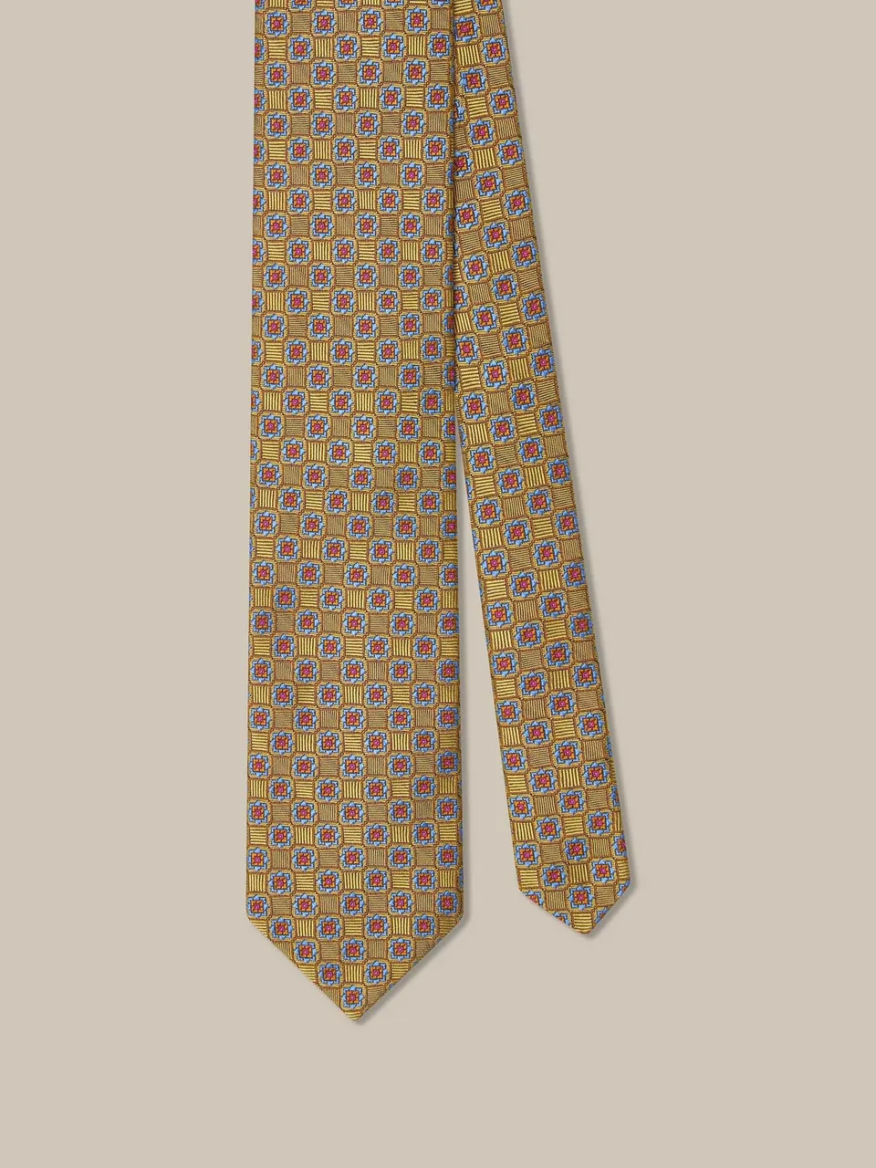 Robert Talbott Robert Geo Floral Cravatta Seta Gialla