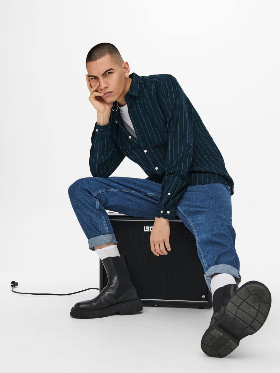 Only & Sons Onsavi Beam 1420 Jeans Uomo Blu Denim 33W/32L