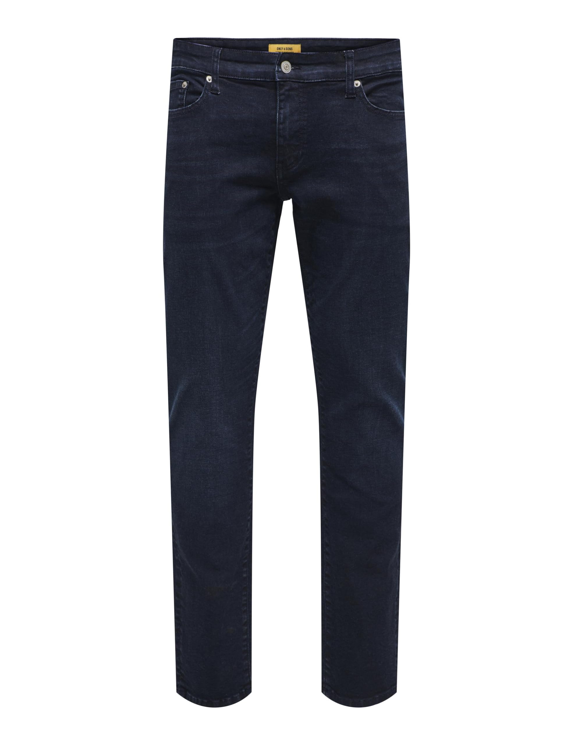 Only & Sons Jeans Uomo Denim Blu Nero 32W/32L
