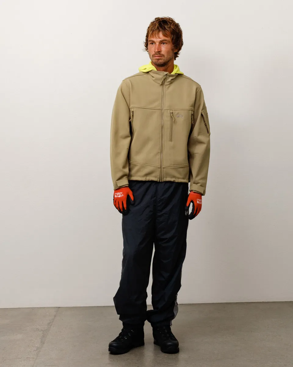 Stussy Soft Shell Jacket giacca Coyote nylon idrorepellente