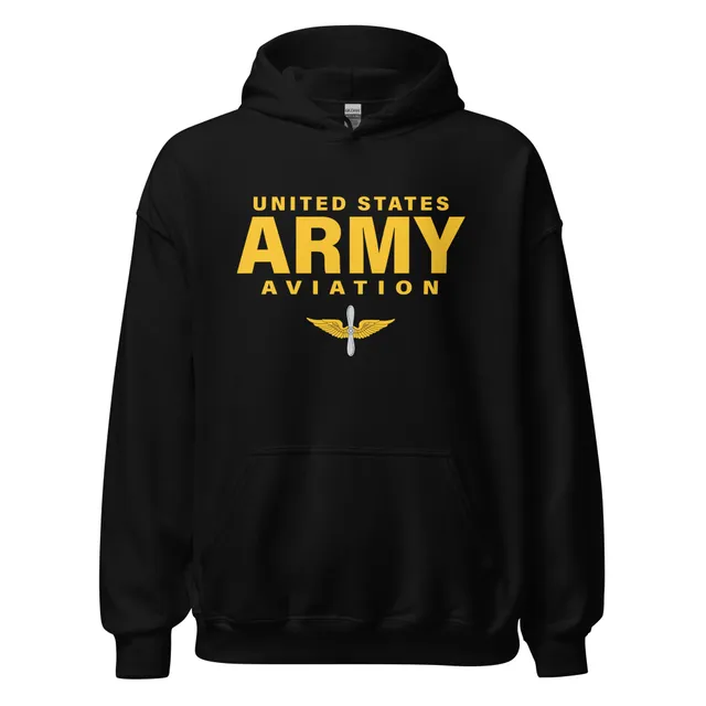 7.62 Design Army Aviation felpa cappuccio nera cotone
