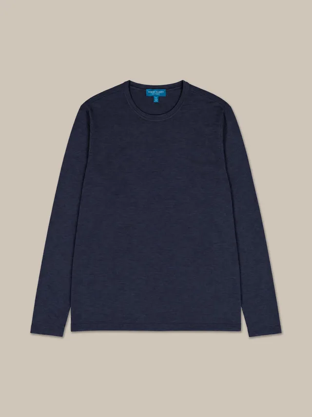 Robert Talbott Lawrence Maglione Navy lana seta