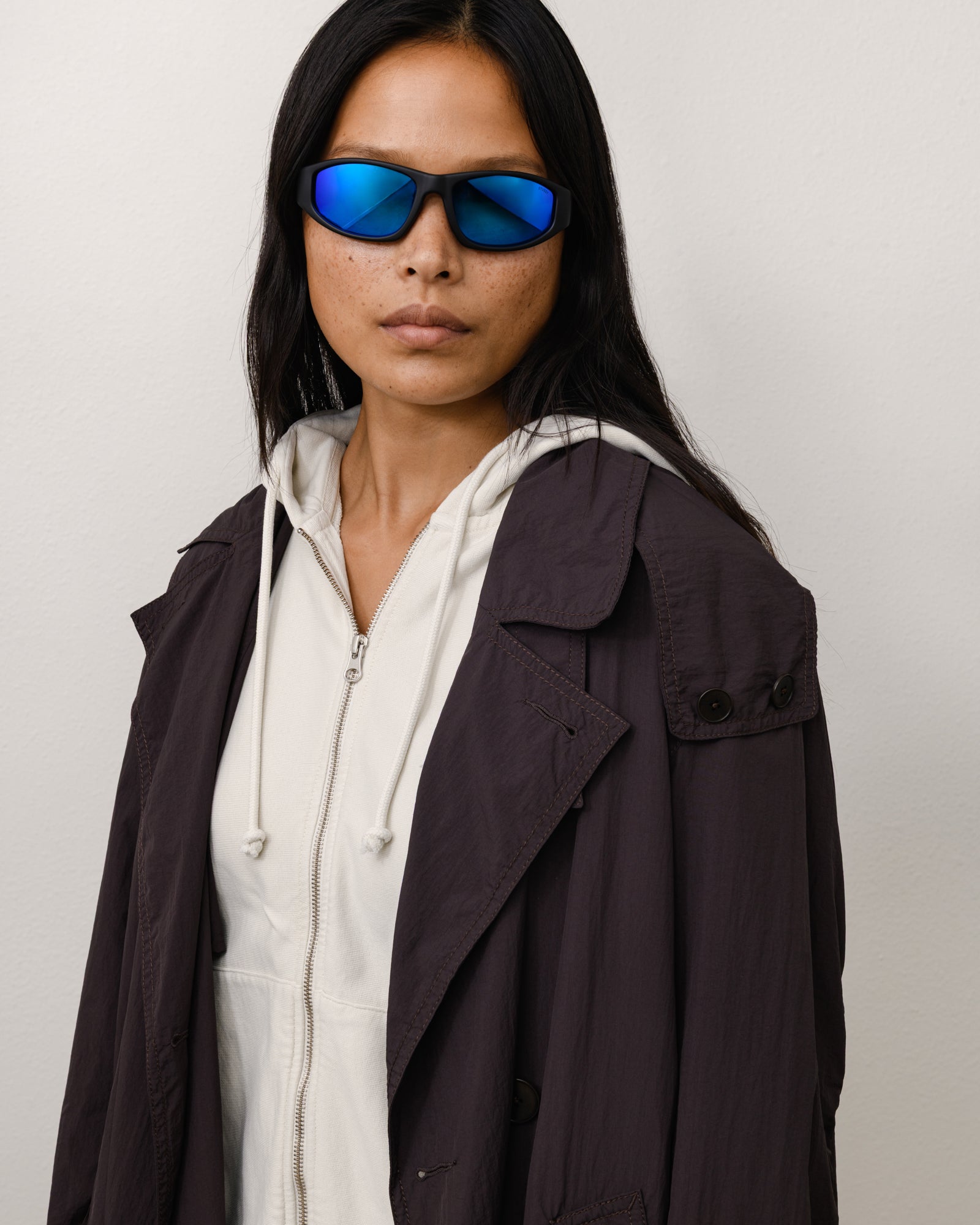 Stussy Leslie Sunglasses Occhiali Nero Polarizzati Specchiati