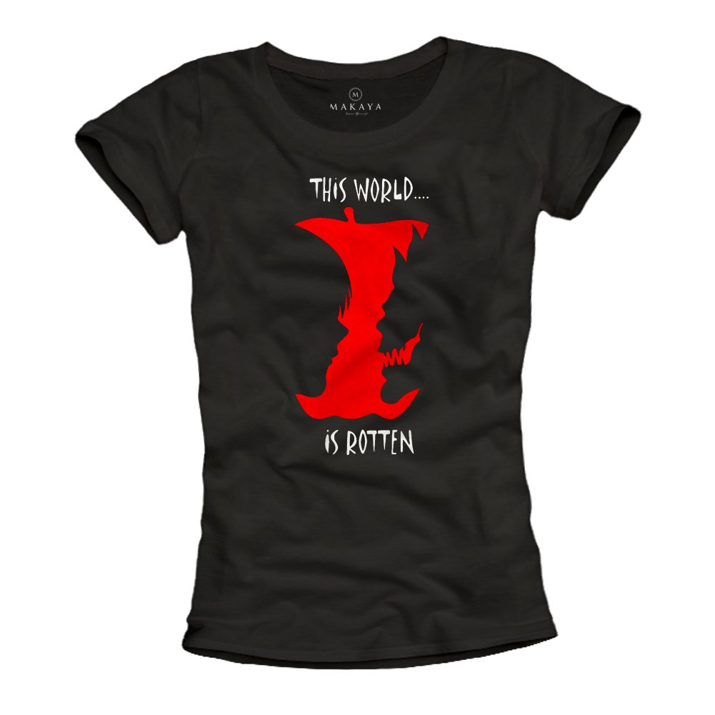 Makaya This World is Rotten T-Shirt Donna Ryuk Cotone